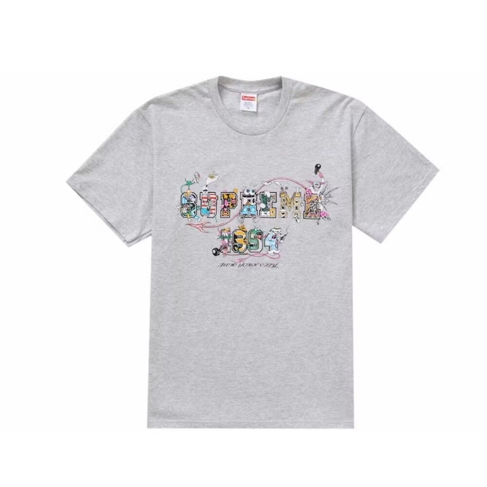 Supreme Varsity Tee T Shirt Ash Gray Large New!